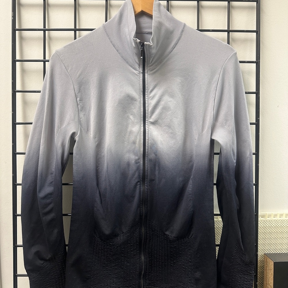 Climawear Ombre Gray and Black Bomber Jacket